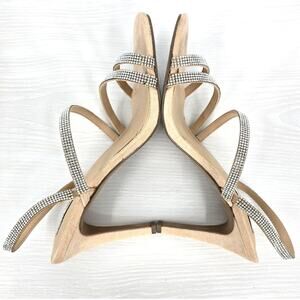 Steve Madden Women's Frankee Pumps Size 8 M Beige/Cream Diamonds Bling